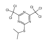 2-[(1-Methylethyl)thio]-4,6-bis(trichloromethyl)-1,3,5-triazine structure