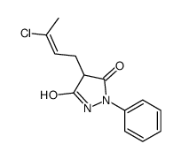 4-[(Z)-3-chlorobut-2-enyl]-1-phenylpyrazolidine-3,5-dione Structure