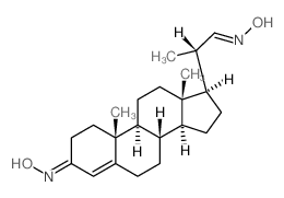 Pregn-4-ene-20-carboxaldehyde,3-(hydroxyimino)-, oxime, (20R)- (9CI)结构式