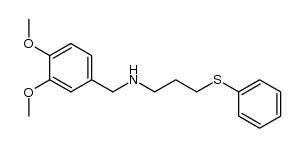 N-(3,4-dimethoxyphenyl)methyl-(3-phenylsulfanyl)propylamine结构式