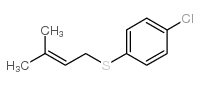 1-氯-4-[(3-甲基-2-丁烯基)硫代] 苯结构式