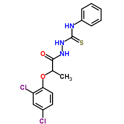 2-(2,4-二氯苯氧基)丙酰基)-N-苯肼-1-硫代酰胺结构式