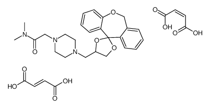 (E)-but-2-enedioic acid,N,N-dimethyl-2-[4-(spiro[1,3-dioxolane-2,11'-6H-benzo[c][1]benzoxepine]-4-ylmethyl)piperazin-1-yl]acetamide结构式
