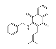 2-(benzylamino)-3-(3-methylbut-2-enyl)naphthalene-1,4-dione结构式