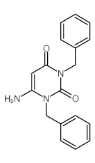 6-amino-1,3-dibenzyl-pyrimidine-2,4-dione结构式