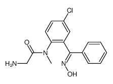 5-chloro-2-(glycylmethylamino)benzophenone oxime结构式