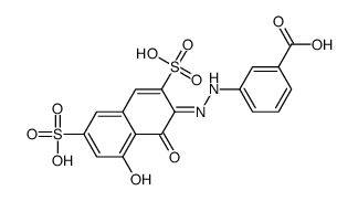 3-[2-(8-hydroxy-1-oxo-3,6-disulfonaphthalen-2-ylidene)hydrazinyl]benzoic acid Structure