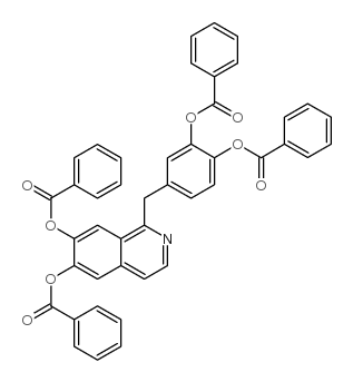 1-[[3,4-bis(benzoyloxy)phenyl]methyl]isoquinoline-6,7-diyl dibenzoate Structure