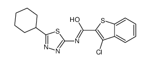 Benzo[b]thiophene-2-carboxamide, 3-chloro-N-(5-cyclohexyl-1,3,4-thiadiazol-2-yl)- (9CI)结构式