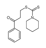 (3-oxo-3-phenylpropyl) piperidine-1-carbodithioate Structure