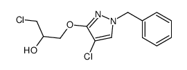 1-(1-benzyl-4-chloropyrazol-3-yl)oxy-3-chloropropan-2-ol结构式