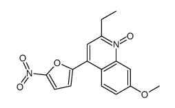 2-ethyl-7-methoxy-4-(5-nitrofuran-2-yl)-1-oxidoquinolin-1-ium Structure