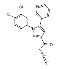 1-(3,4-dichlorophenyl)-5-pyridin-3-ylpyrazole-3-carbonyl azide Structure