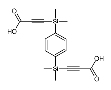 3-[[4-[2-carboxyethynyl(dimethyl)silyl]phenyl]-dimethylsilyl]prop-2-ynoic acid结构式