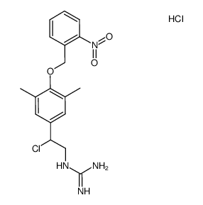 N-(2-chloro-{3,5-dimethyl-4-[(2-nitrobenzyl)oxy]phenyl}ethyl)guanidinium hydrochloride Structure