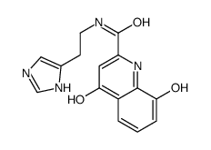 8-hydroxy-N-[2-(1H-imidazol-5-yl)ethyl]-4-oxo-1H-quinoline-2-carboxamide结构式