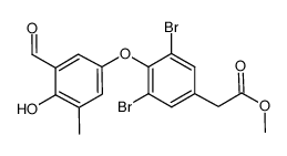 methyl[3,5-dibromo-4-(3-formyl-4-hydroxy-5-methylphenoxy)phenyl]acetate结构式