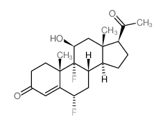 Progesterone, 6.alpha.,9-difluoro-11.beta.-hydroxy-结构式