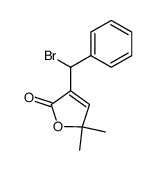 2(α-bromophenylmethyl)-4,4-dimethyl-2-buten-4-olide Structure