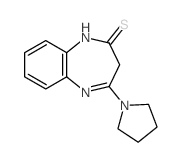 4-(1-Pyrrolidinyl)-1,3-dihydro-2H-1,5-benzodiazepine-2-thione structure