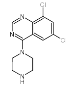 6,8-二氯-4-哌嗪喹唑啉结构式