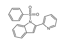 1-(benzenesulfonyl)-2-pyridin-2-ylindole结构式