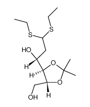 2-deoxy-4,5-O-isopropylidene-D-lyxo-hexose diethyl dithioacetal结构式