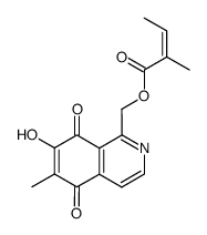 (5,8-dihydro-7-hydroxy-6-methyl-5,8-dioxo-1-isoquinolinyl)methyl (2Z)-2-methyl-2-butenoate Structure