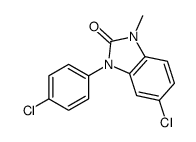 5-chloro-3-(4-chlorophenyl)-1-methyl-benzoimidazol-2-one Structure