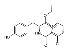 N-(2-chlorobenzoyl)-(L)-tyrosine ethyl ester Structure