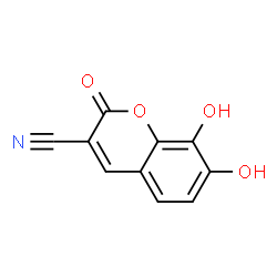 2H-1-Benzopyran-3-carbonitrile, 7,8-dihydroxy-2-oxo- (9CI) structure