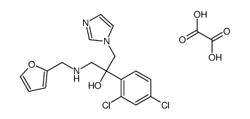 2-(2,4-dichlorophenyl)-1-(furan-2-ylmethylamino)-3-imidazol-1-ylpropan-2-ol,oxalic acid结构式