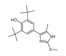 4-(3,5-di-tert-butyl-4-hydroxyphenyl)-5-methyl-2-methylthioimidazole结构式