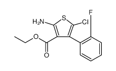 3-Thiophenecarboxylic acid, 2-amino-5-chloro-4-(2-fluorophenyl)-, ethyl ester结构式