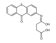 4-oxo-4-[(9-oxothioxanthen-2-yl)amino]butanoic acid结构式