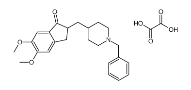 2-[(1-benzylpiperidin-4-yl)methyl]-5,6-dimethoxy-2,3-dihydroinden-1-one,oxalic acid Structure