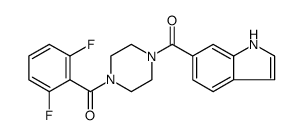 Methanone, [4-(2,6-difluorobenzoyl)-1-piperazinyl]-1H-indol-6-yl Structure