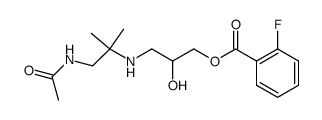 3-[1,1-dimethyl-2-(methylcarbonylamino)]ethylamino-2-hydroxypropyl 2-fluorobenzoate结构式