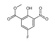 5-氟-2-羟基-3-硝基苯甲酸甲酯结构式