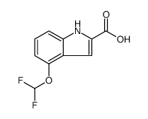 1H-Indole-2-carboxylic acid, 4-(difluoromethoxy) Structure