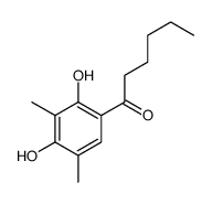 1-(2,4-dihydroxy-3,5-dimethylphenyl)hexan-1-one Structure