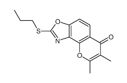 7,8-dimethyl-2-propylsulfanylpyrano[2,3-e][1,3]benzoxazol-6-one Structure