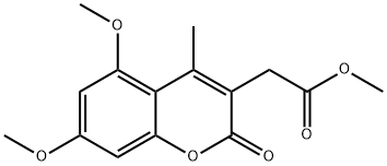 methyl 2-(5,7-dimethoxy-4-methyl-2-oxo-2H-chromen-3-yl)acetate结构式