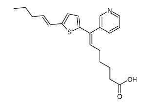 7-(5-pent-1-enylthiophen-2-yl)-7-pyridin-3-ylhept-6-enoic acid Structure