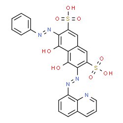 4,5-Dihydroxy-3-(phenylazo)-6-(8-quinolinylazo)-2,7-naphthalenedisulfonic acid Structure