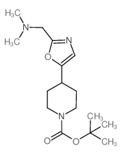 tert-butyl 4-(2-((dimethylamino)methyl)oxazol-5-yl)piperidine-1-carboxylate结构式