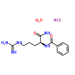 N-Benzoyl-L-argininamide hydrochloride monohydrate Structure