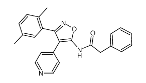 3-(2,5-Dimethylphenyl)-5-(phenylacetylamino)-4-(4-pyridyl)isoxazole Structure