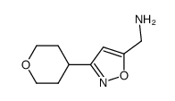 [3-(oxan-4-yl)-1,2-oxazol-5-yl]methanamine结构式