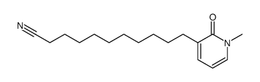 1,2-Dihydro-1-methyl-2-oxo-3-pyridinundecanitril结构式